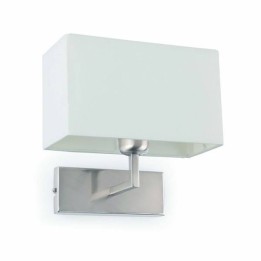 Aplique de Metal y Tex. RODA para  Interior Niquel Mate E27