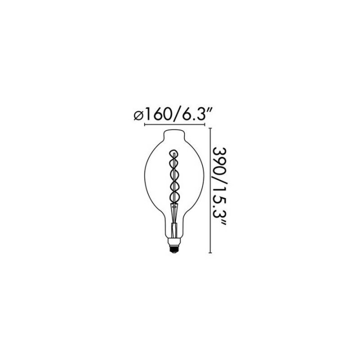 Bombillas Decorativas Faro Bt180 Sp E27 8W Dimable Ambar 