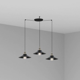 Lámpara colgante Faro Marlin Negro E27 60W 3L 