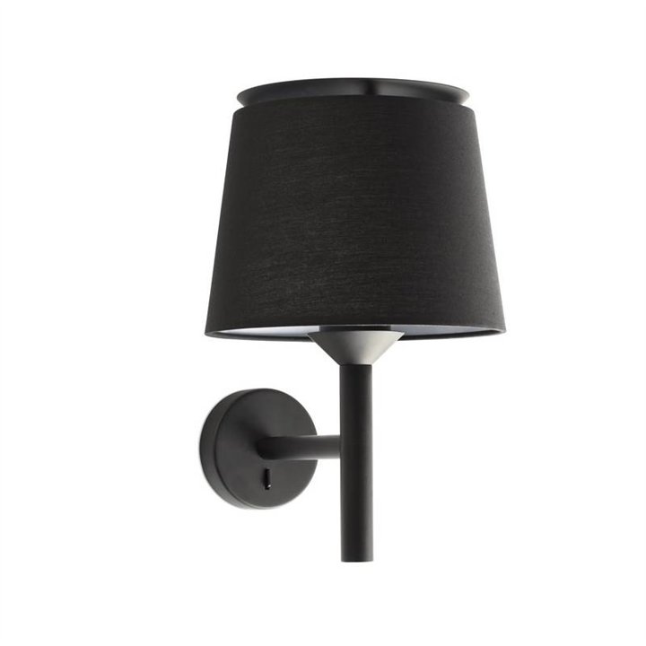 Apliques Faro Savoy Negro Pantalla Negra 
