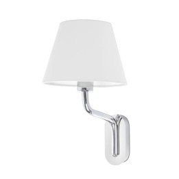 Apliques Faro Eterna Cromo E27 15W Pantalla Blanca 