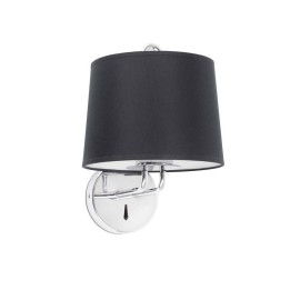 Apliques Faro Montreal Cromo Pantalla Negra 