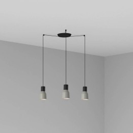 Lámpara colgante Faro Kombo Gris Ø120 1X E27 3L 
