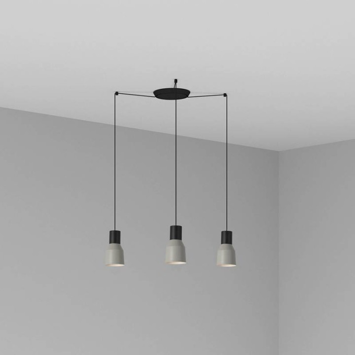 Lámpara colgante Faro Kombo Gris Ø120 1X E27 3L 