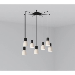 Lámpara colgante Faro Kombo Beige Ø120 1X E27 7L 