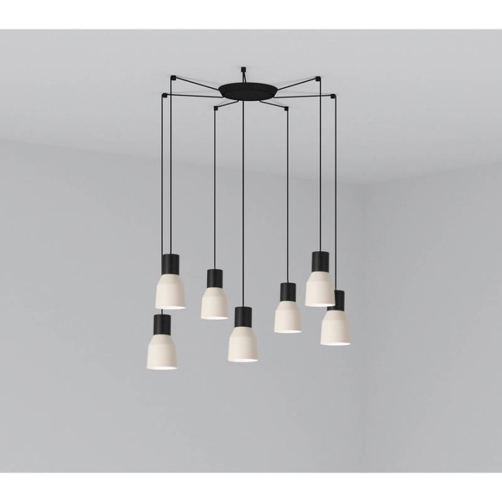 Lámpara colgante Faro Kombo Beige Ø120 1X E27 7L 