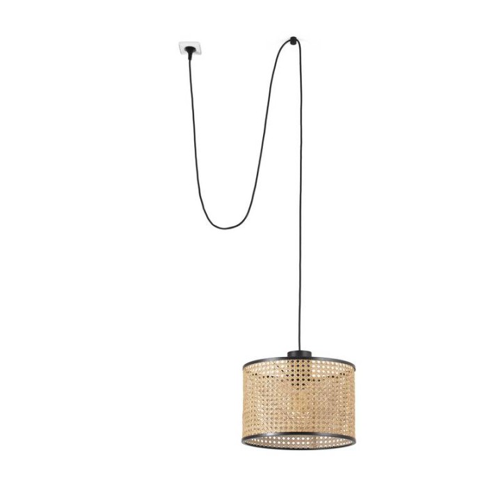 Faro Mambo Colgante Clavija P. Ratan E27 Ø320*200*Ø320 