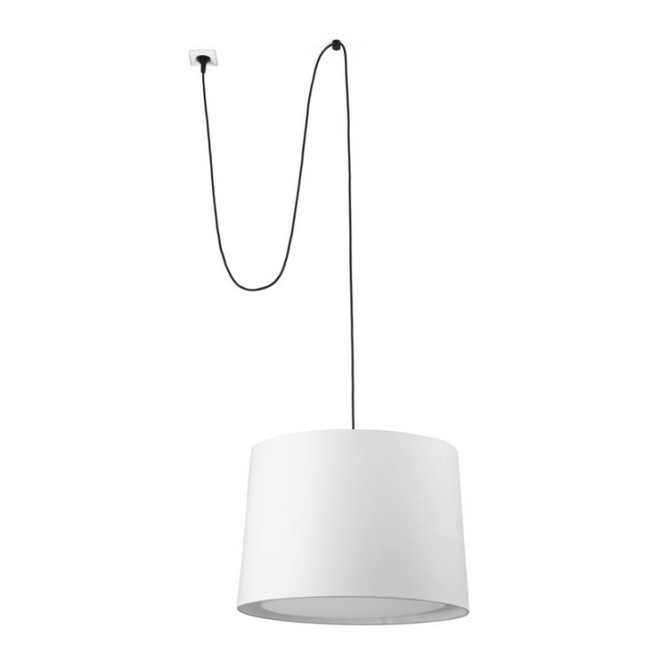 Faro Conga Colgante Clavija P. E27 Ø500*350*Ø450 Blanca 