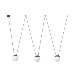 Lámpara colgante Faro Mine Space Pc Gris Oscuro 3 Luces 