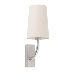 Apliques Faro Rem Niquel Mate Pantalla Beige 