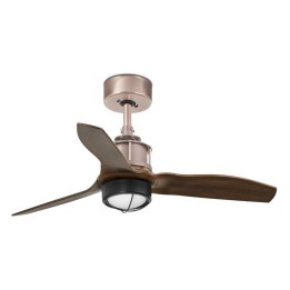 Ventiladores de Techo con luz Faro Justfan Xs Ø810Mm Cobre Palas Madera 17W 3000K S/R 
