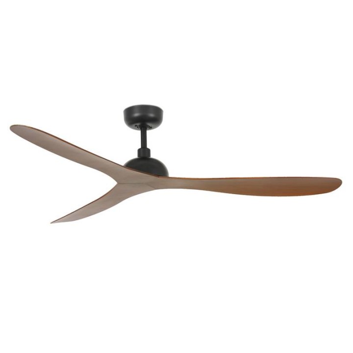 Ventiladores de Techo Faro Gotland Ø1320Mm Negro 3 Palas Madera S/R 
