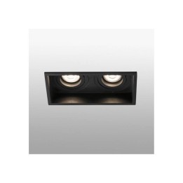 Lámparas empotrables Faro Hyde Negro Cuadrado Orientable 2L Gu10 