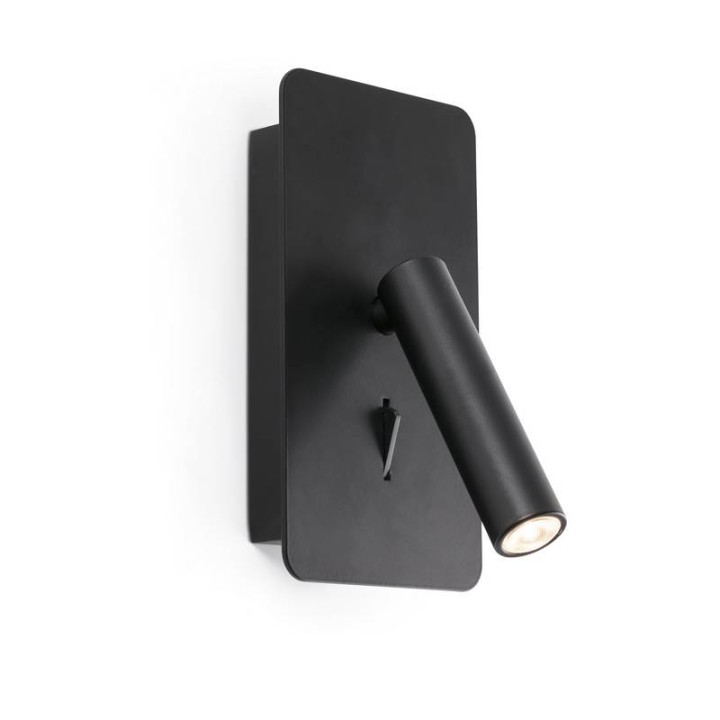 Apliques Faro Suau Lector Negro Usb Led 3W 