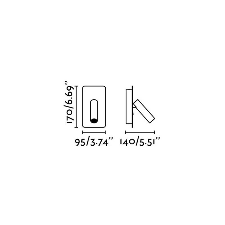 Apliques Faro Suau Lector Negro Usb Led 3W 