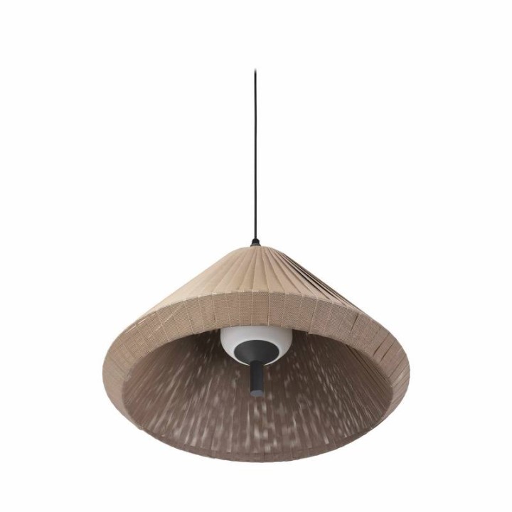 Lámpara colgante Faro Hue Out T70 Café Tapa Cono 