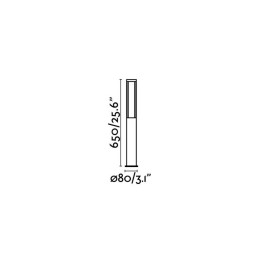 Farolas Faro Logar-1 Baliza Gris Oscuro Led 12W 3000K H65 