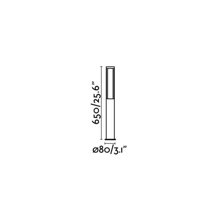 Farolas Faro Logar-1 Baliza Gris Oscuro Led 12W 3000K H65 