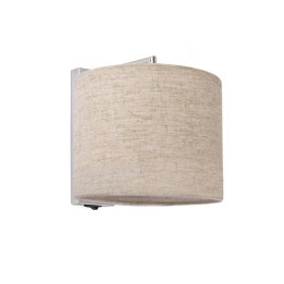 Apliques Faro Sahara Cromo Pantalla Lino 1Xe27 60W 