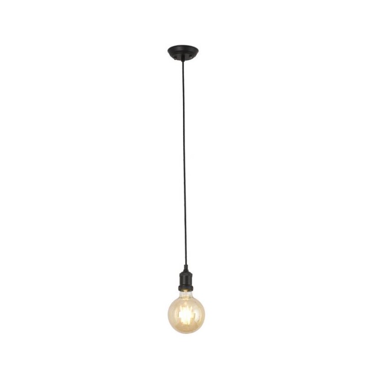 Lámpara colgante Faro Art Negro 1Xe27 2M Cable 