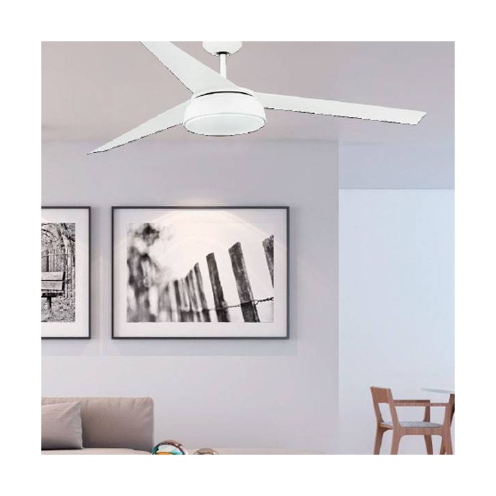Ventiladores de techo con luz LED Faro VULCANO blanco