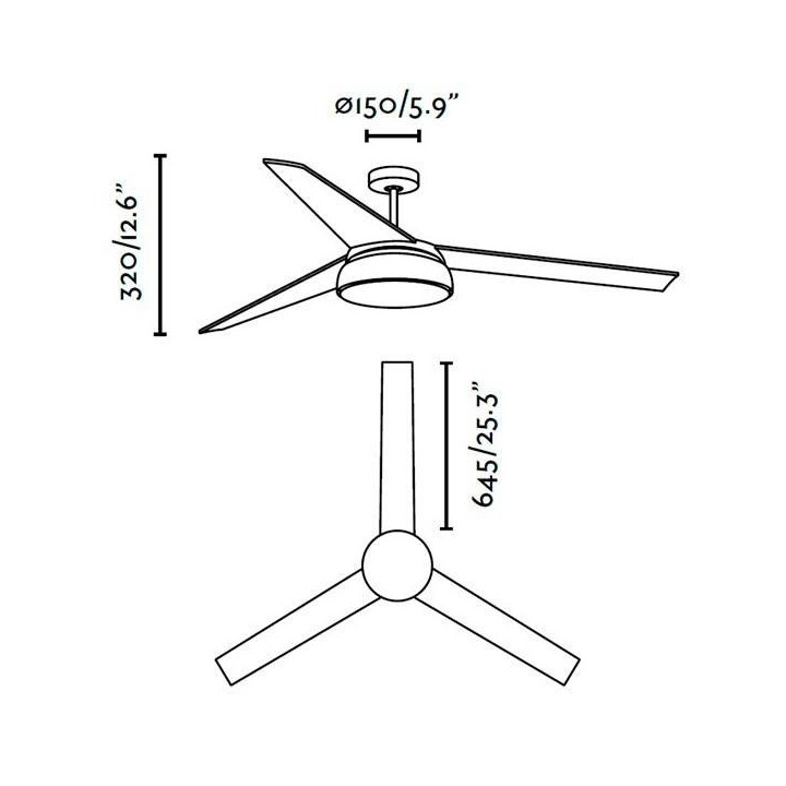 Ventiladores de techo con luz LED Faro VULCANO blanco