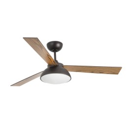 Ventiladores de Techo con luz Faro Rodas Ø1320Mm Marron 3 Palas 20W Led 3000K 