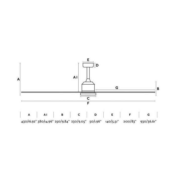 Ventiladores de Techo Faro Cies Ø2100Mm Blanco 6 Palas Smart Fan