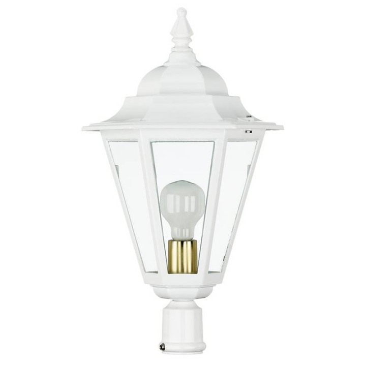 Cabezal para Farolas 1L. ELITE 6 IP43 E27 Mate Blanco
