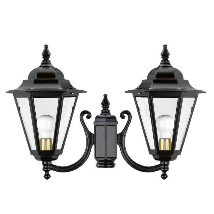 Cabezal para Farolas 2L. ELITE 6 IP43 E27 Mate Negro
