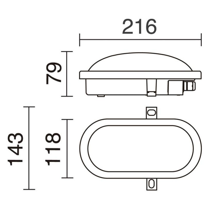 Aplique de Exterior de pared FAR IP54 LED 12W 4000K Blanco DOPO 107J-L0212B-01
