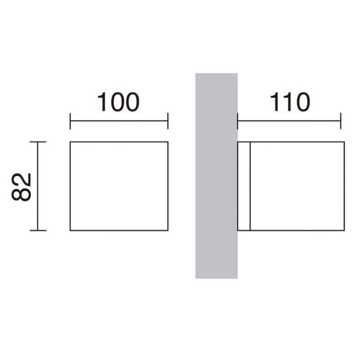 Aplique de Exterior ISORA LED 2x4,3W 2x370lm 2em Antracita DOPO 157B-L01G8B-04