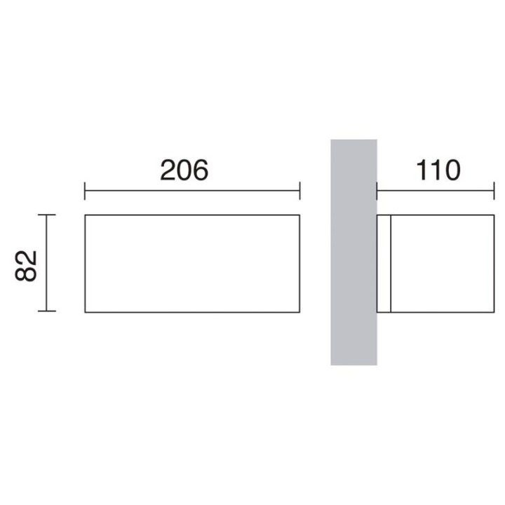 Aplique de Exterior ISORA IP65 E27 2em Antracita DOPO 157D-G05X1A-04