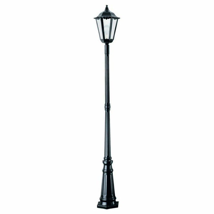 Cabezal Farolas PIN IP43 70W E27 Negro Cristal Transparente