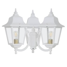 Cabezal Farolas ROB IP43 3x70W E27 Blanco Cristal Transparente.