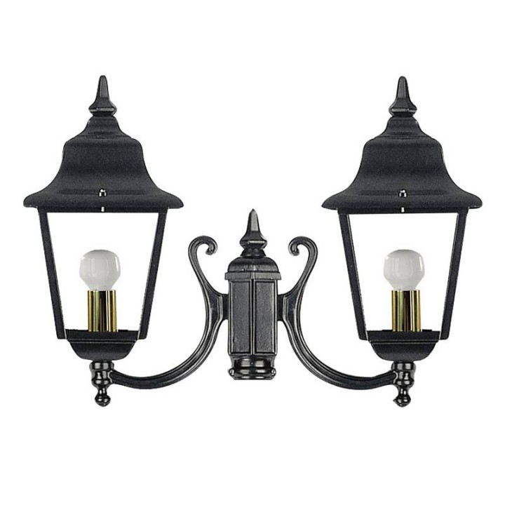 Cabezal Farolas ROB IP43 E27 2x70W trans. Negro