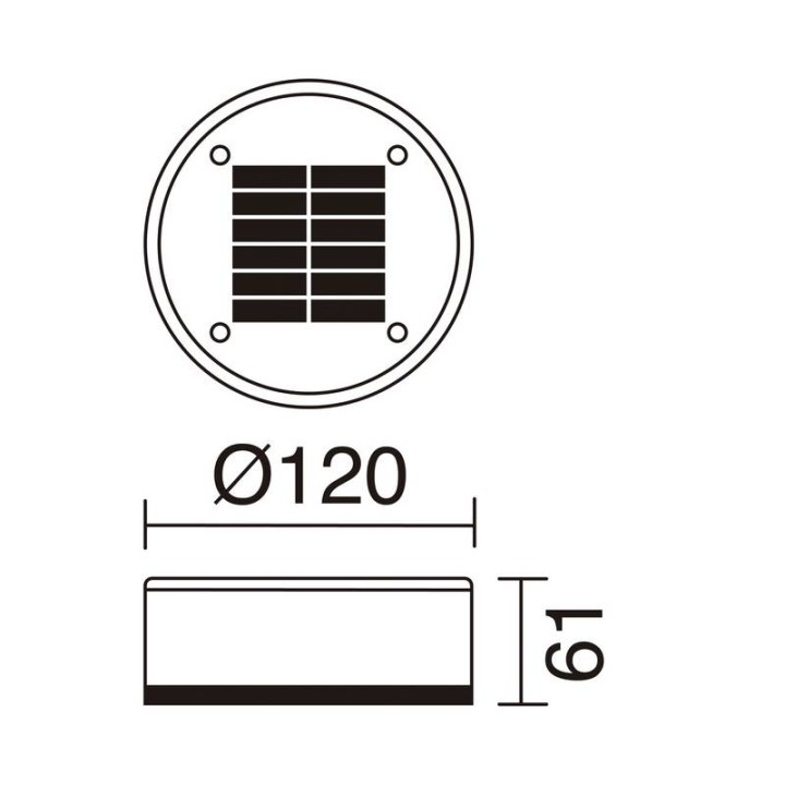 Luminaria de Exterior solar UTU ROUND fijo blanco CRISTHER 339A-L02X1K-29
