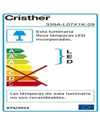 Luminaria de Exterior solar UTU ROUND fijo ambar CRISTHER 339A-L07X1K-29