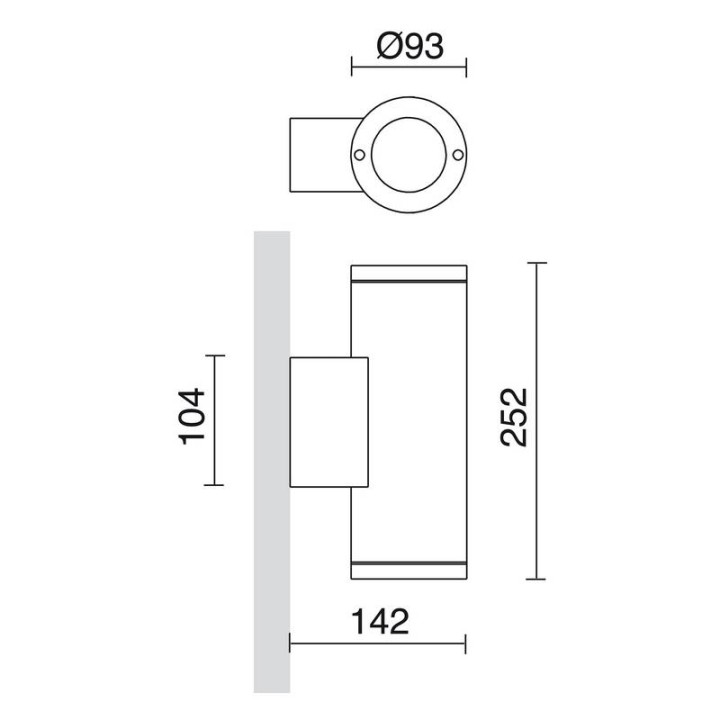 Aplique de Exterior SETH LED SMD AC 8W 2x420lm 3000K Marrón Oxido CRISTHER 399B-L0108B-90