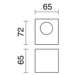 Aplique BRICK LED SMD 2X3W Bl. EXO 412B-L01E2B-01