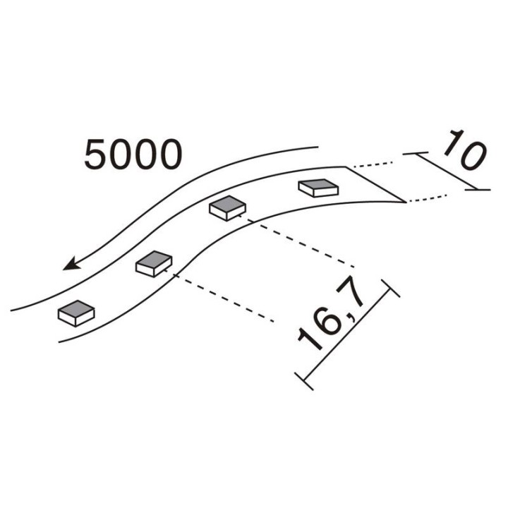 LED STRIP IN IP20 5m 14,4W 900lm 3000K  - 464A-L0172F-00