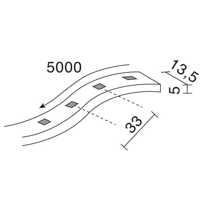 LED STRIP OUT IP65 5m 14,4W 1120lm 3000K  - 465B-L0172F-29