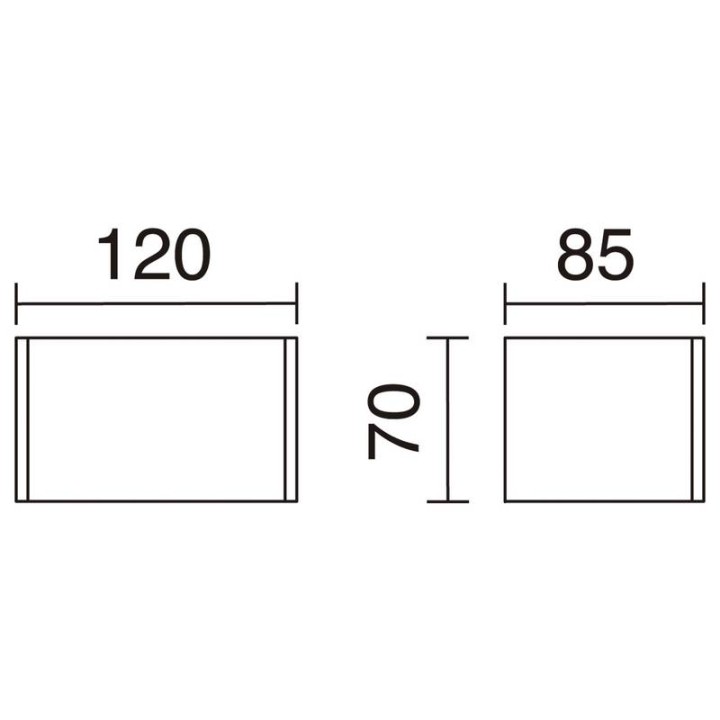 Aplique LED RETT 5W blanco 12 cm