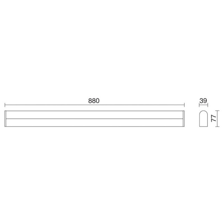 Aplique baño SHEID LED SMD 18W 3000K Cromo EXO 513B-L0118B-32
