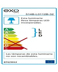 Aplique LITS IP44 LED 1x12W 960lm 3000K cr EXO 514B-L0112B-32
