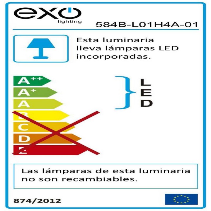 Aplique OLVAS IP20 LED 1x3W 240lm 3000K ns EXO 518B-L0103A-35