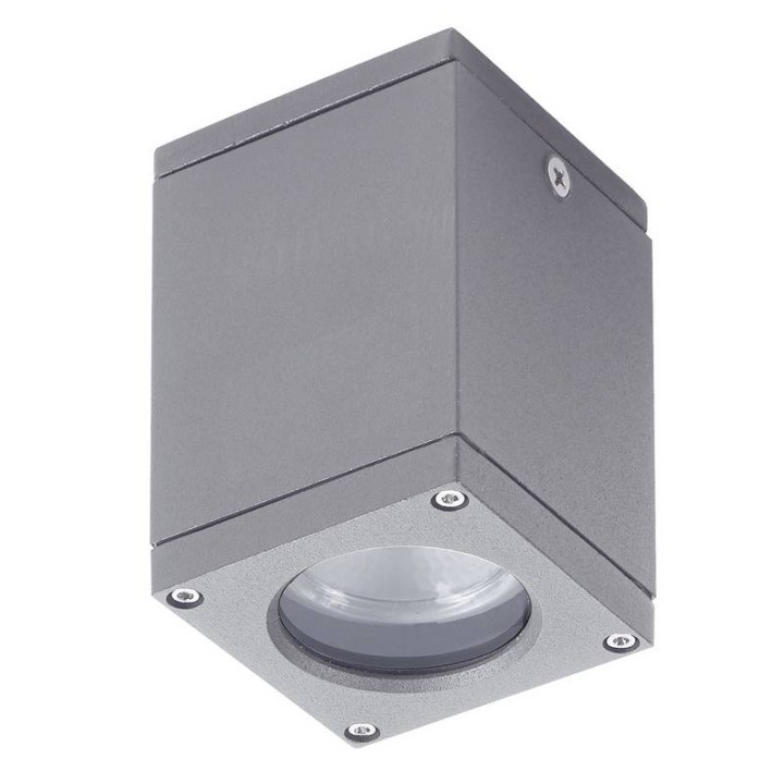 Plafón de exterior CUB IP54 GU10 max. 4,5W Gris claro DOPO 555E-G21X1A-03