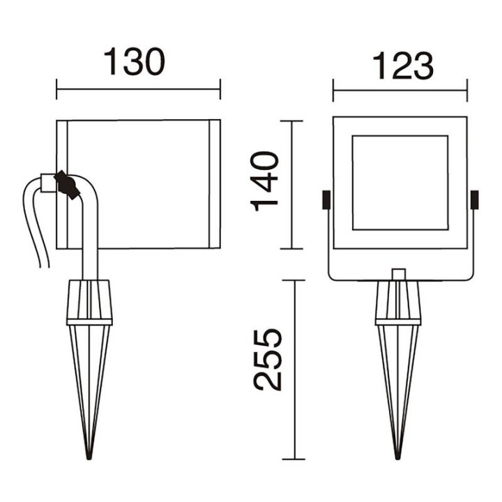 Proyector para exterior NAYARA IP65 LED 20W 1800lm 3000K Ant CRISTHER 567A-L0113B-04