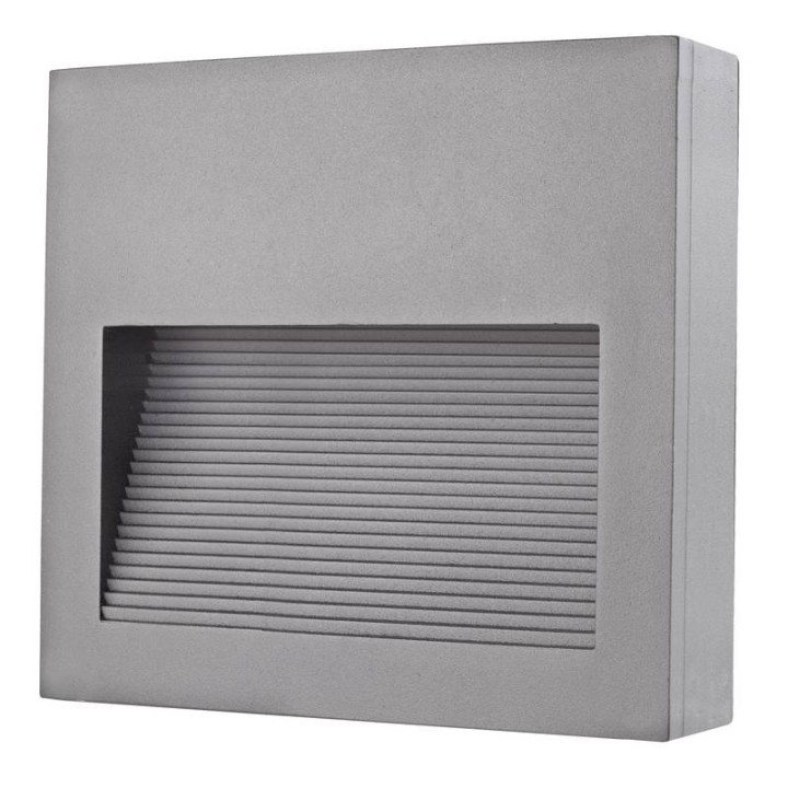 Aplique de Exterior asimétrico SLIM IP65 LED 9W 1167lm 4000K Gris CRISTHER 580B-L0210B-03