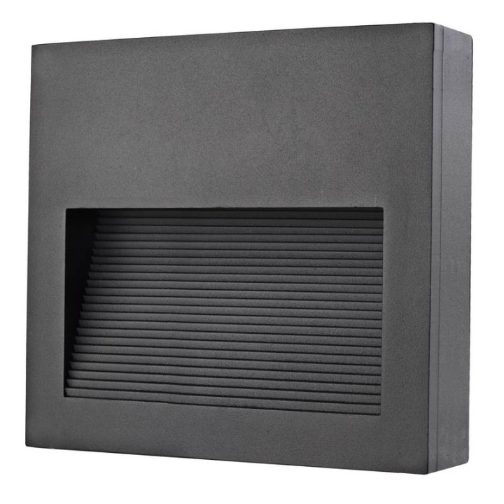 Aplique de Exterior asimétrico SLIM IP65 LED 9W 1167lm 4000K Antracita CRISTHER 580B-L0210B-04